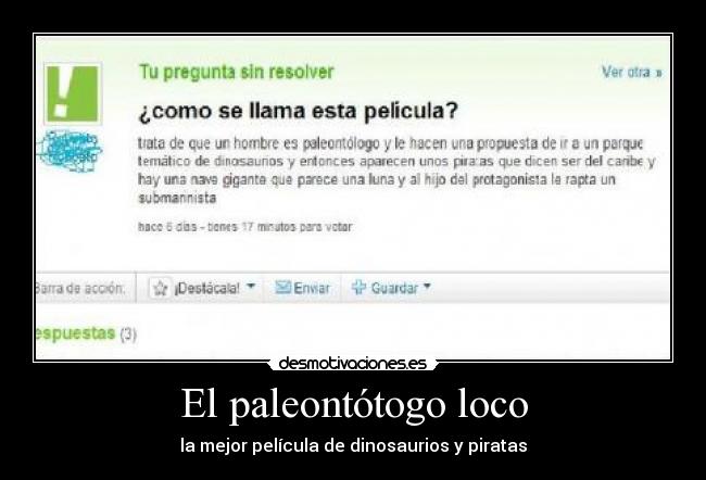 El paleontótogo loco - la mejor película de dinosaurios y piratas