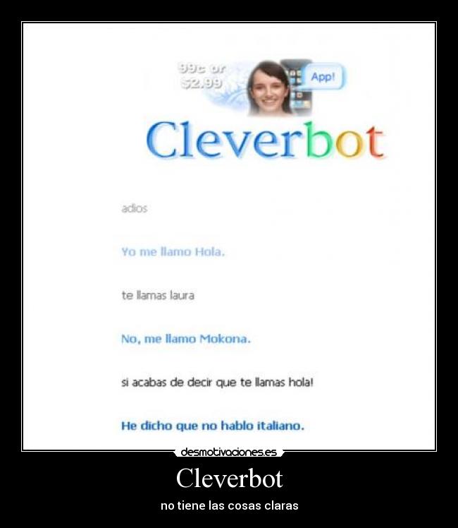 Cleverbot - no tiene las cosas claras
