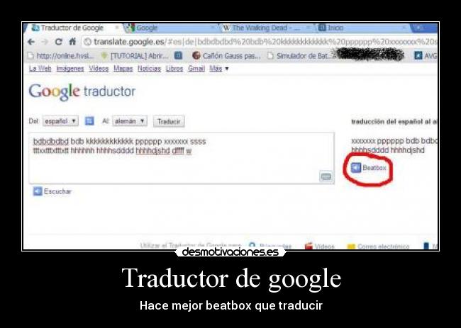 Traductor de google - Hace mejor beatbox que traducir