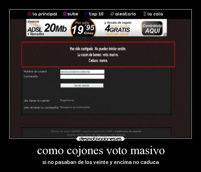 como cojones voto masivo - 