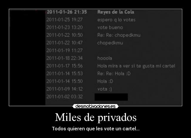 Miles de privados - 