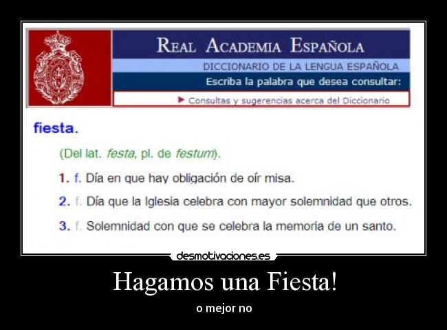 Hagamos una Fiesta! - o mejor no