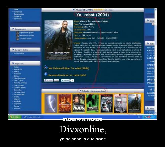Divxonline, - ya no sabe lo que hace