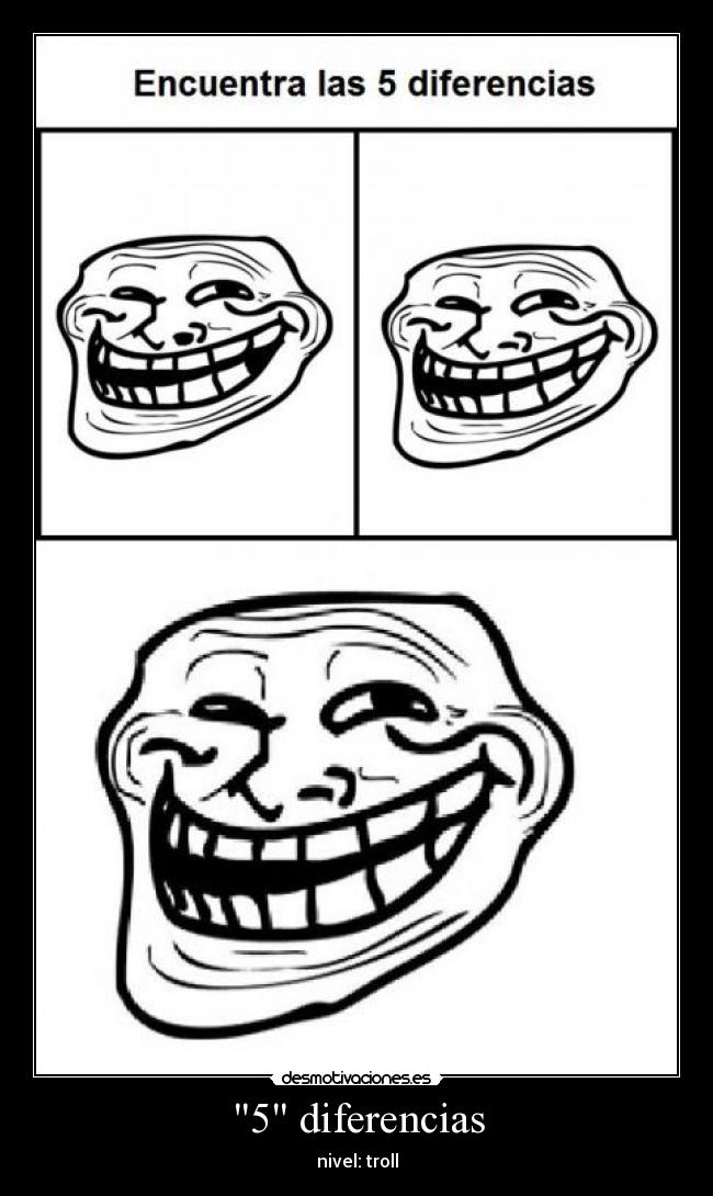 5 diferencias - nivel: troll