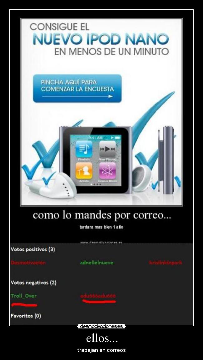 ellos... - trabajan en correos