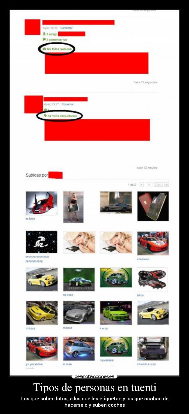 Tipos de personas en tuenti -