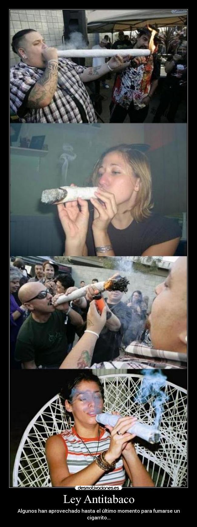 Ley Antitabaco - Algunos han aprovechado hasta el último momento para fumarse un cigarrito...