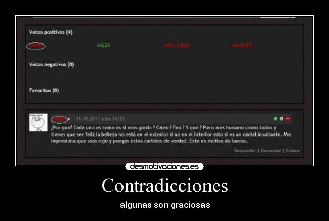 Contradicciones - algunas son graciosas