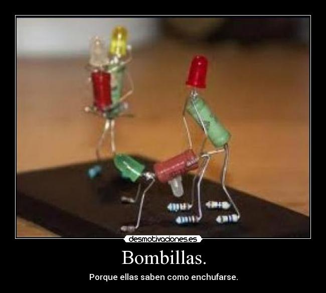 Bombillas. - Porque ellas saben como enchufarse.