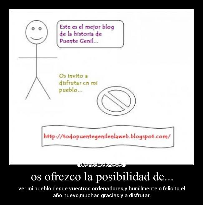 os ofrezco la posibilidad de... -