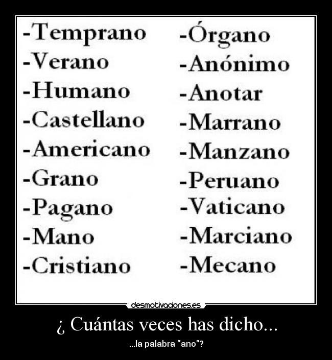 ¿ Cuántas veces has dicho... - 