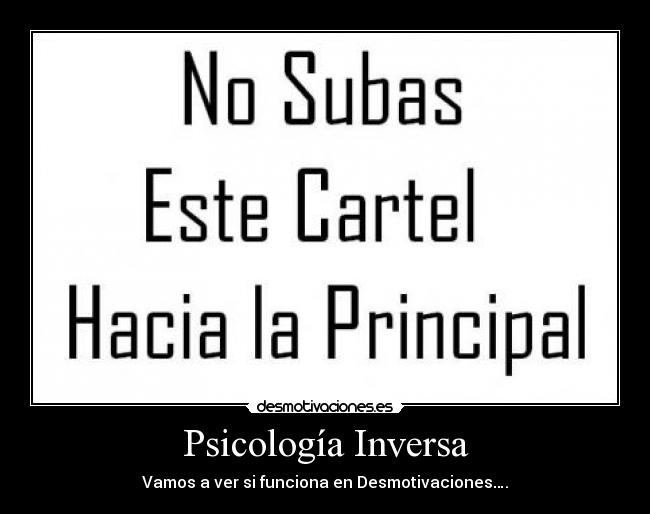 Psicología Inversa -