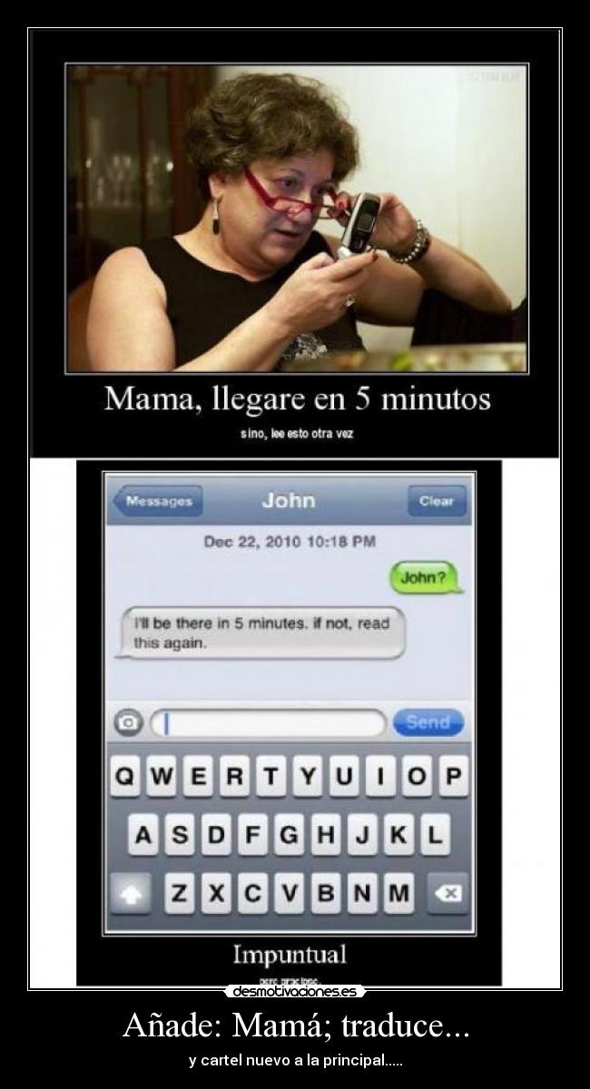 Añade: Mamá; traduce... - y cartel nuevo a la principal.....