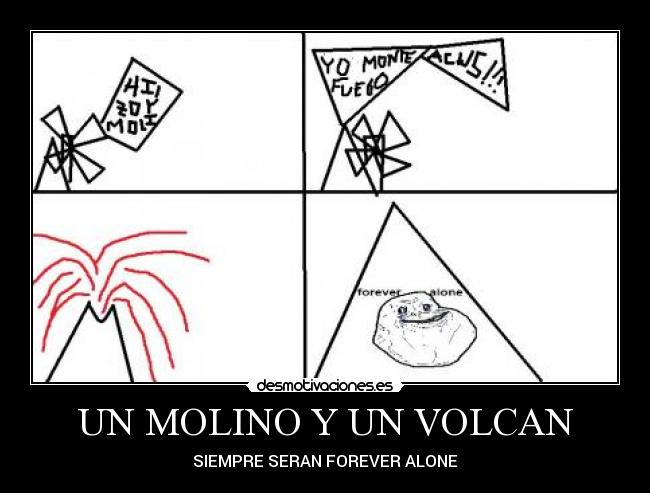 UN MOLINO Y UN VOLCAN -