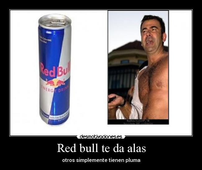 Red bull te da alas - otros simplemente tienen pluma