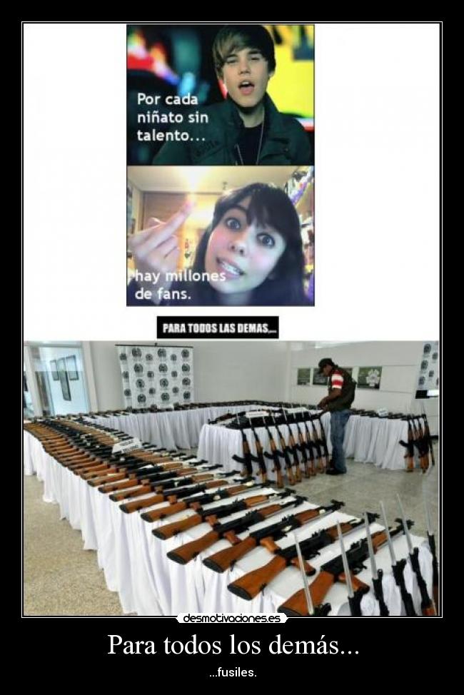 Para todos los demás... - ...fusiles.