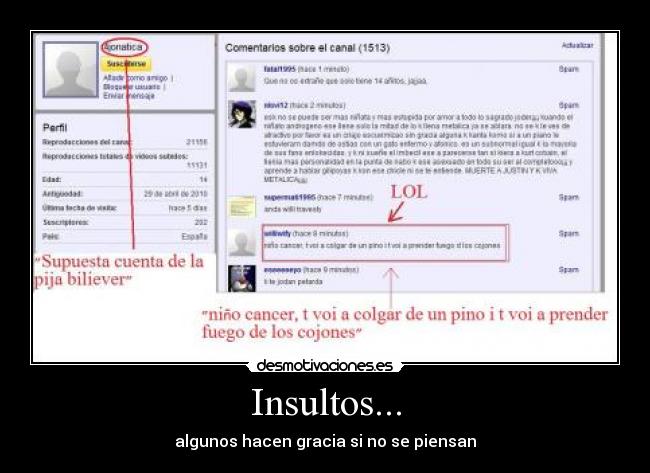 Insultos... - algunos hacen gracia si no se piensan