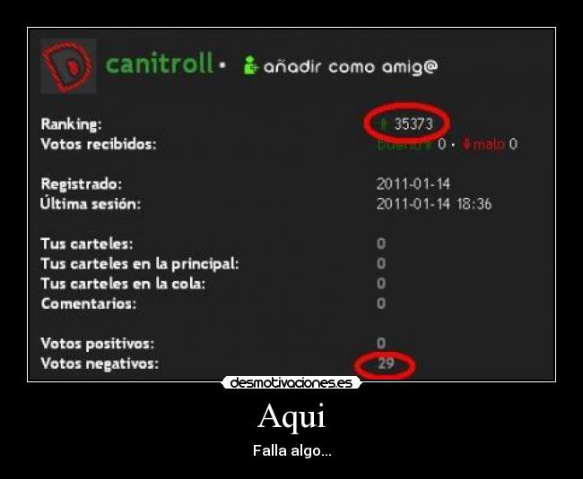 Aqui - Falla algo...