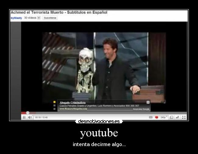 youtube - intenta decirme algo...