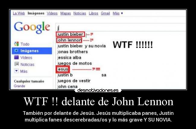WTF !! delante de John Lennon - 