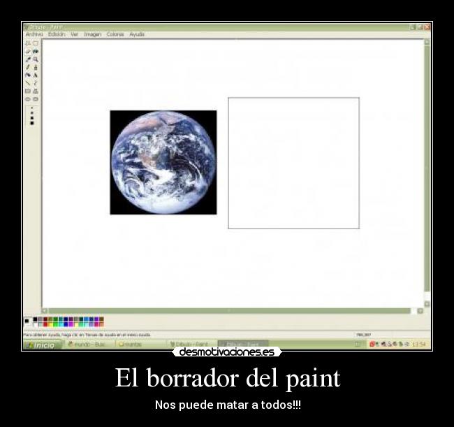 El borrador del paint -
