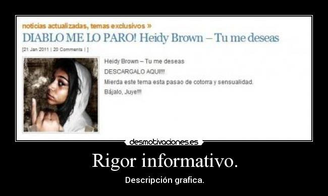 Rigor informativo. - 