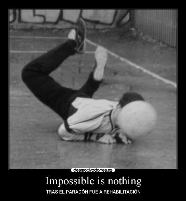 carteles futbol parada impossible nothing desmotivaciones