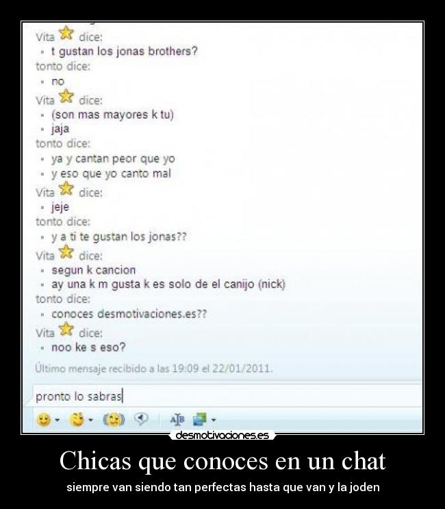 Chicas que conoces en un chat - 