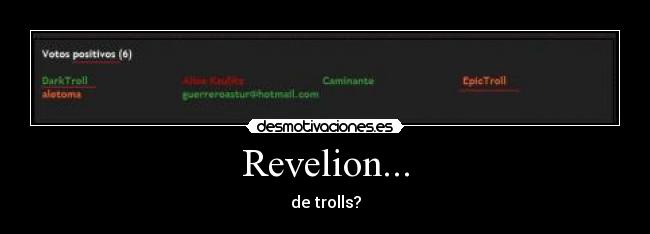 Revelion... - de trolls?