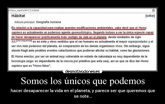 Somos los únicos que podemos - 