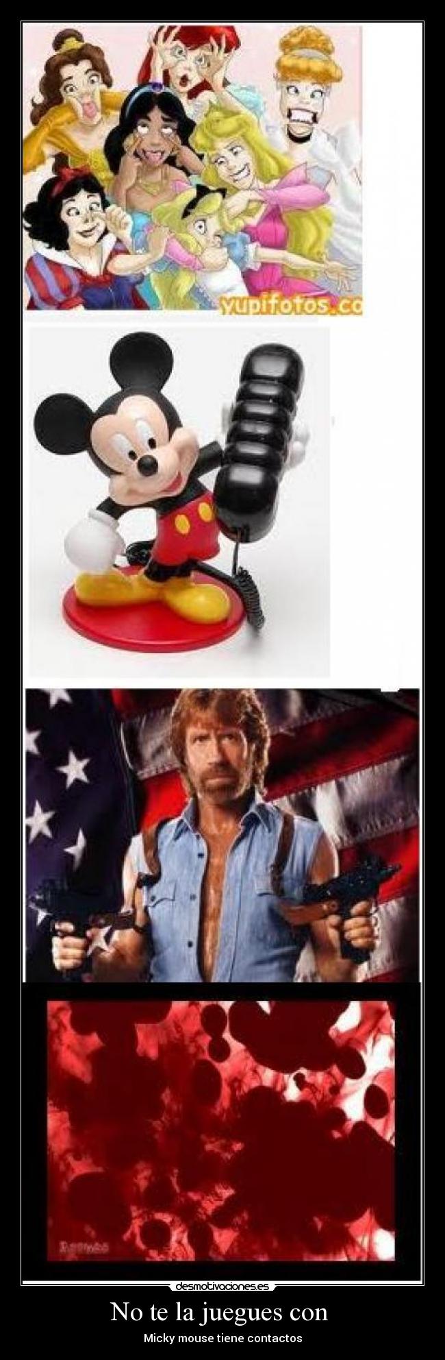 No te la juegues con - Micky mouse tiene contactos
