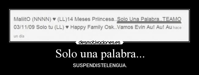 Solo una palabra... - 