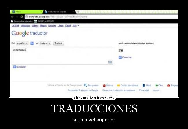 TRADUCCIONES - a un nivel superior