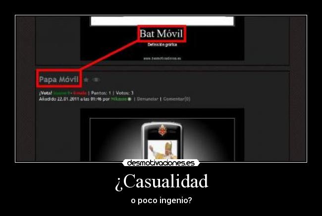 ¿Casualidad - o poco ingenio?