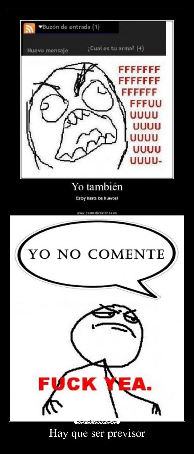 Hay que ser previsor - 