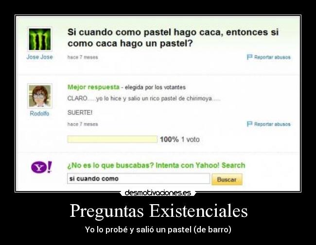 carteles preguntas existenciales descripcion grafica desmotivaciones