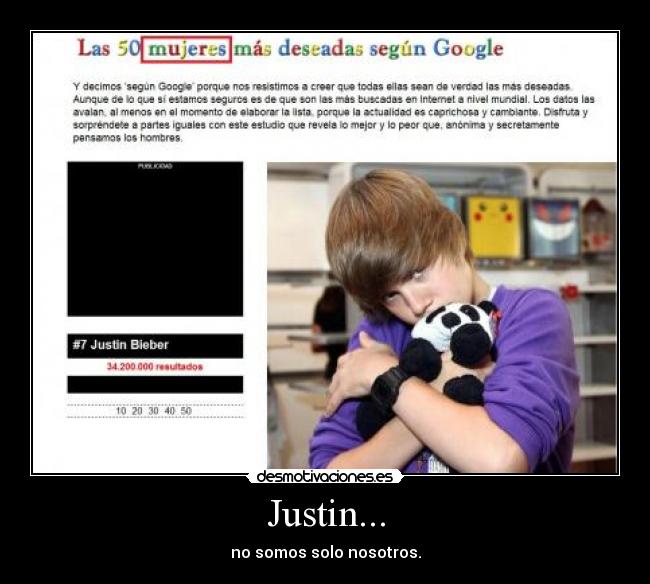 Justin... - no somos solo nosotros.