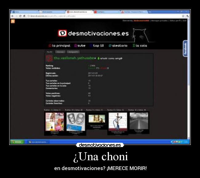 ¿Una choni - en desmotivaciones? ¡MERECE MORIR!