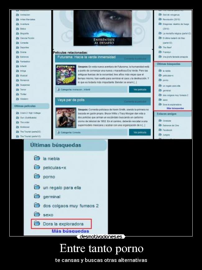 Entre tanto porno - te cansas y buscas otras alternativas