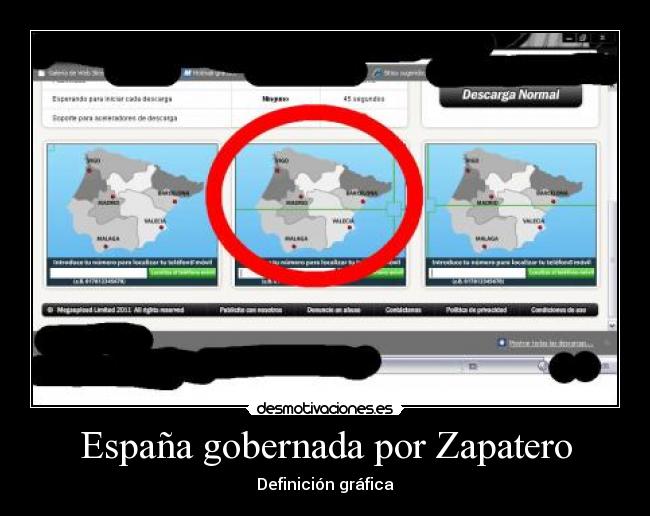 España gobernada por Zapatero - Definición gráfica