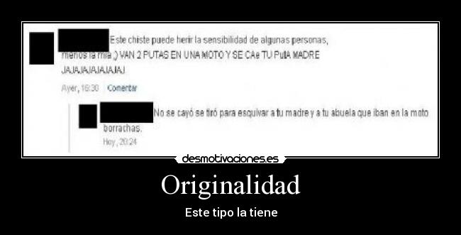 Originalidad - Este tipo la tiene