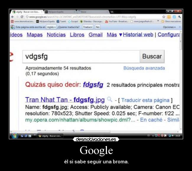 Google - él si sabe seguir una broma.