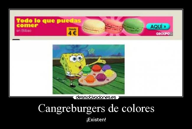 Cangreburgers de colores -