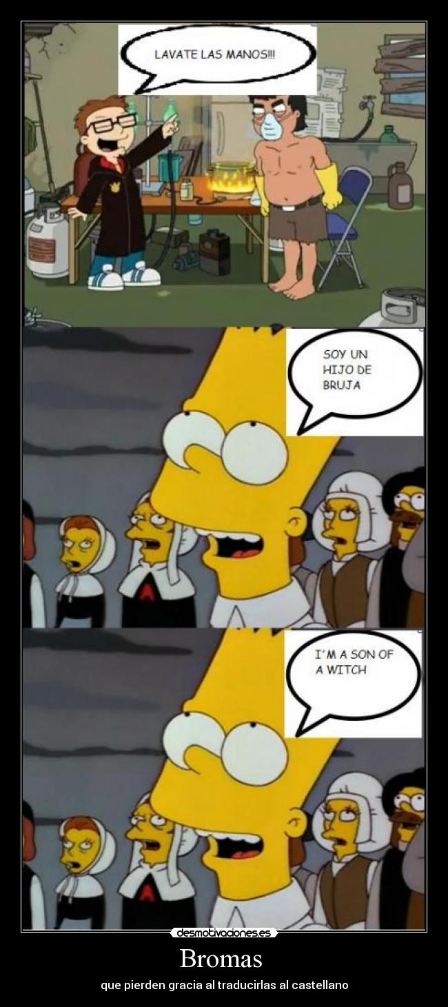 Bromas - que pierden gracia al traducirlas al castellano