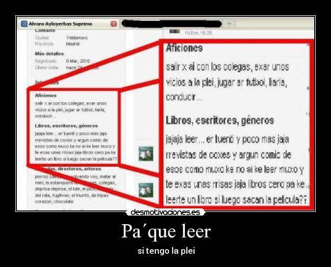 Pa´que leer - si tengo la plei