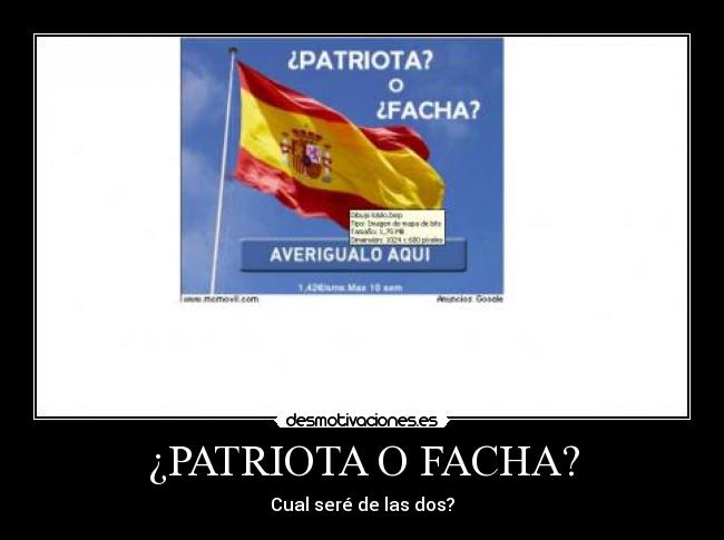 ¿PATRIOTA O FACHA? - Cual seré de las dos?