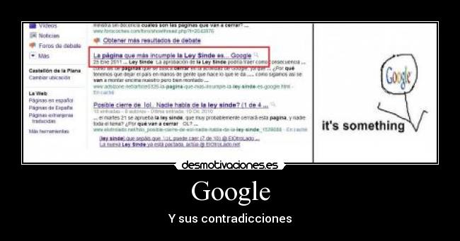 Google - Y sus contradicciones