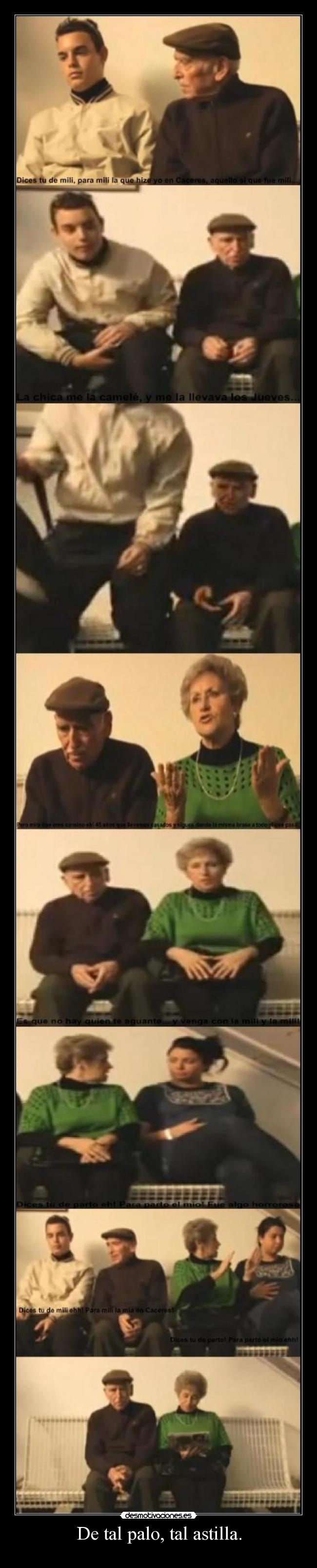 De tal palo, tal astilla. -