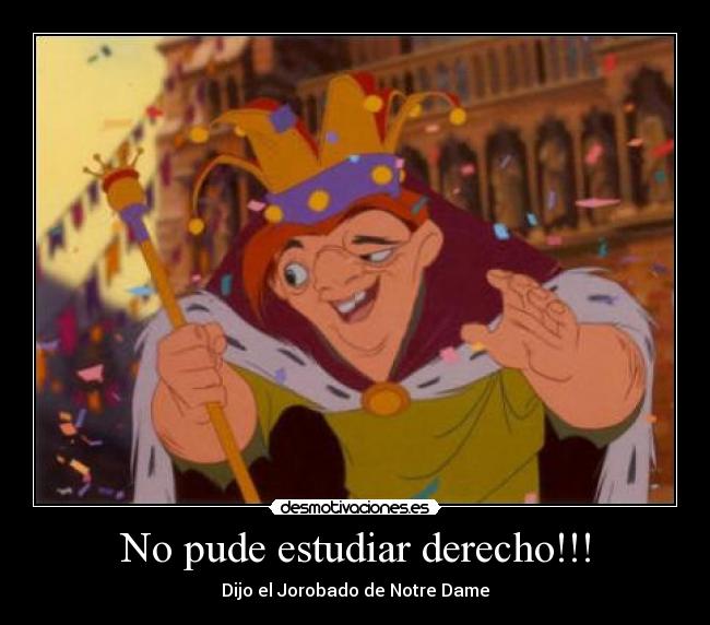 No pude estudiar derecho!!! -