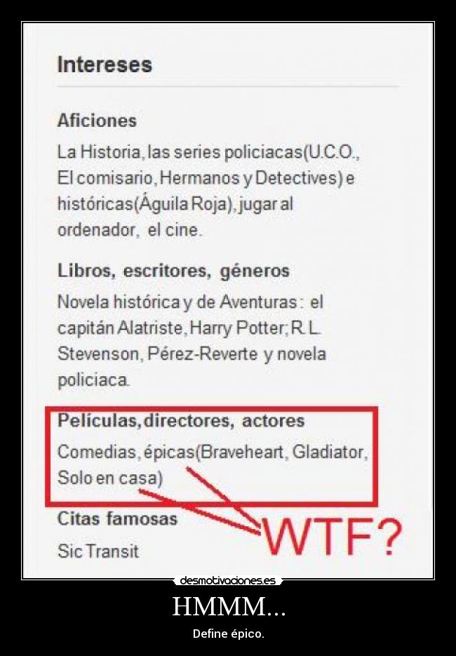 HMMM... - Define épico.